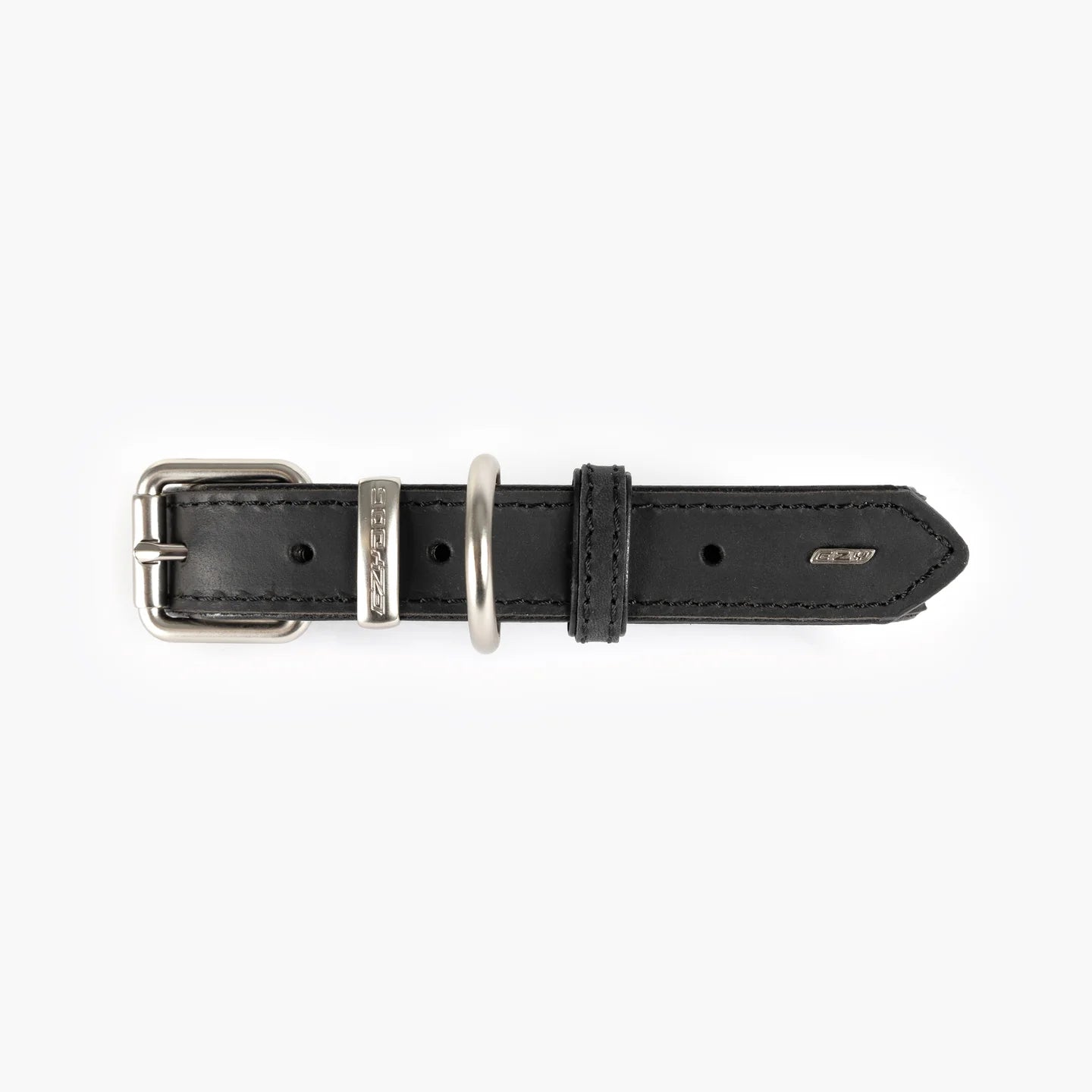 Ezydog Oxford Leather Classic Dog Collar - Black