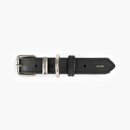 Ezydog Oxford Leather Classic Dog Collar - Black