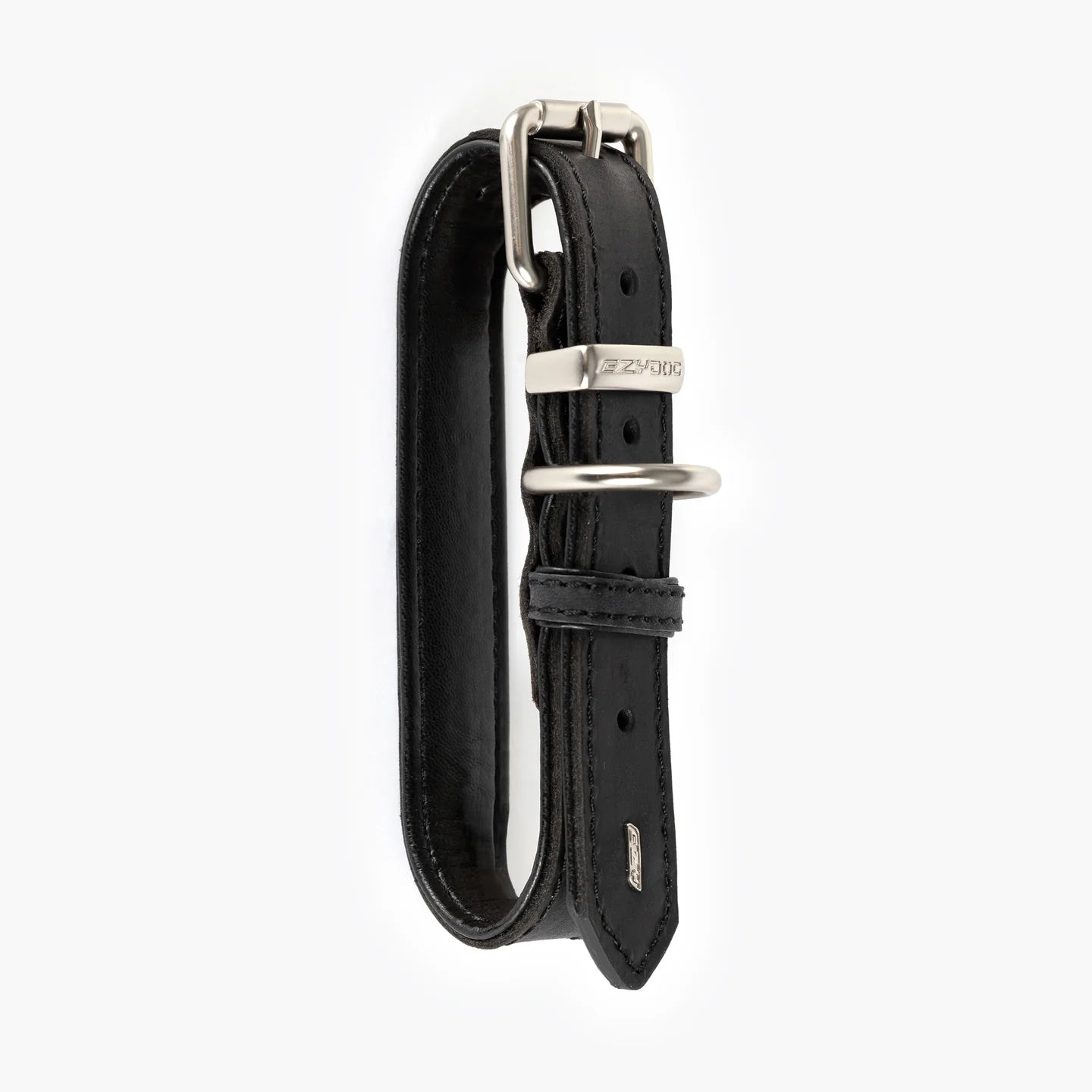 Ezydog Oxford Leather Classic Dog Collar - Black