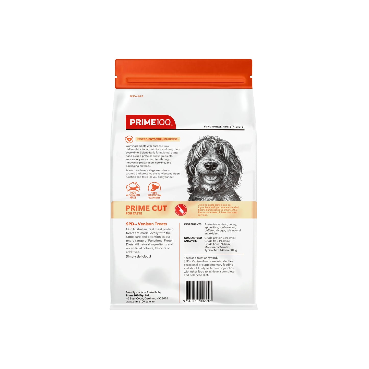 PRIME SPD PRIME CUT VENISON TREATS 100G