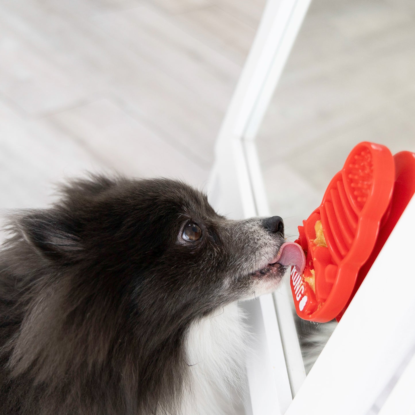 KONG Licks Slow Feeder Small Treat Dispenser Toy With Suction Cups For Dogs