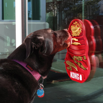 KONG Licks Slow Feeder Small Treat Dispenser Toy With Suction Cups For Dogs