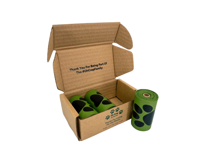 OH CRAP COMPOSTABLE DOG POOP BAGS 60 BAGS