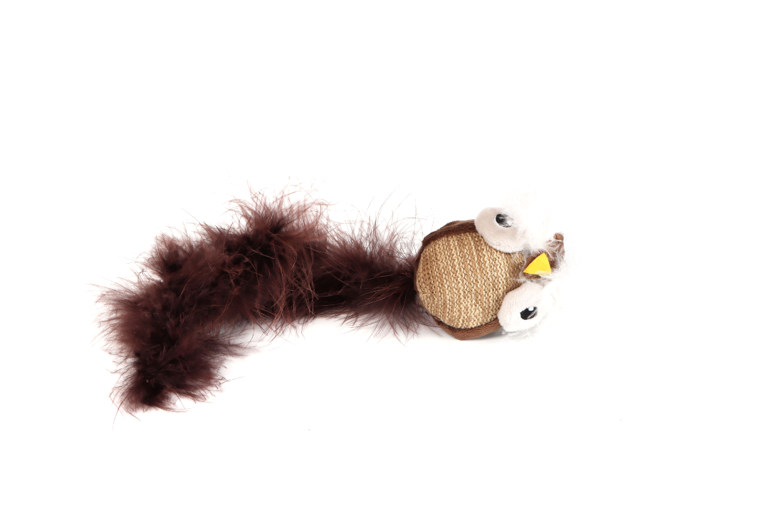 GIGWI CATCH 'N' SCRATCH ECO OWL CAT TOY