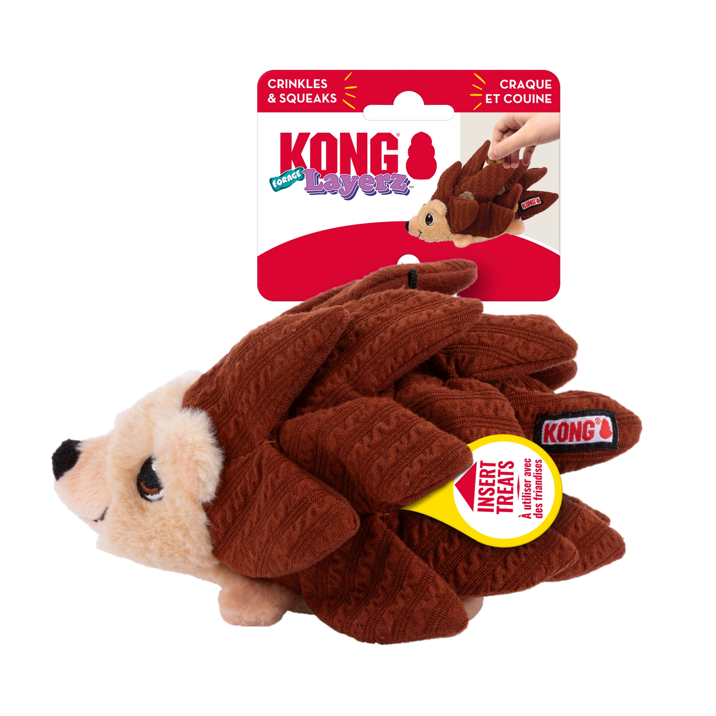 Kong JLayerz Forage Hedgehog Medium Dog Toy