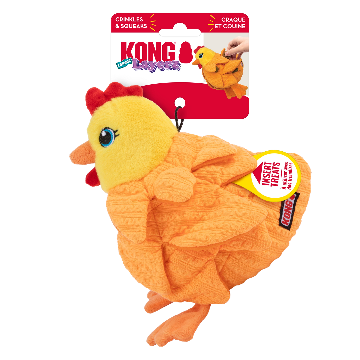Kong JLayerz Forage Hen Medium Dog Toy