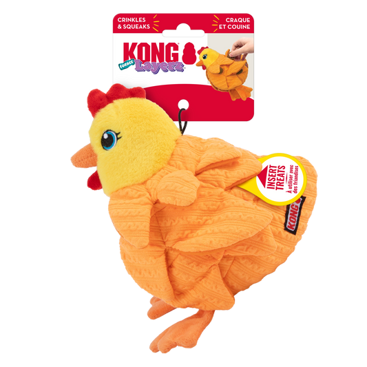 Kong JLayerz Forage Hen Medium Dog Toy