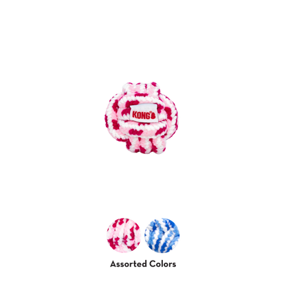 KONG PUPPY Rope Ball Assorted LARGE (Blue/Pink)