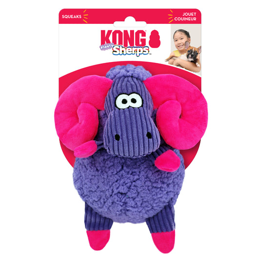 KONG SHERPS FLOOFS BIG HORN DOG TOY MEDIUM