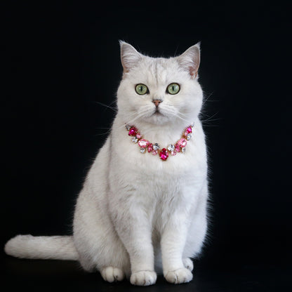 Royal Crystal Teardrop Pet Necklace