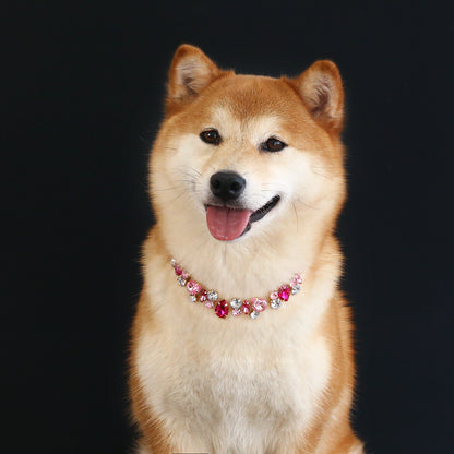 Royal Crystal Teardrop Pet Necklace