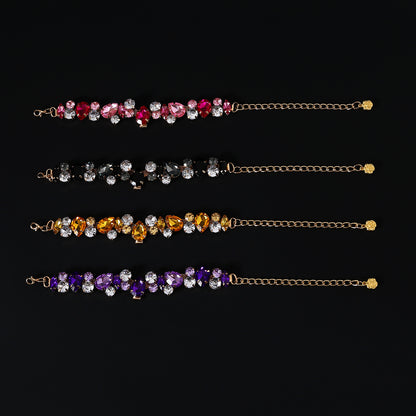 Royal Crystal Teardrop Pet Necklace