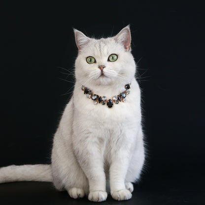 Royal Crystal Teardrop Pet Necklace