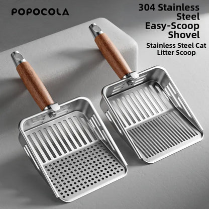 POPOCOLA Stainless Steel Cat Litter Scoop
