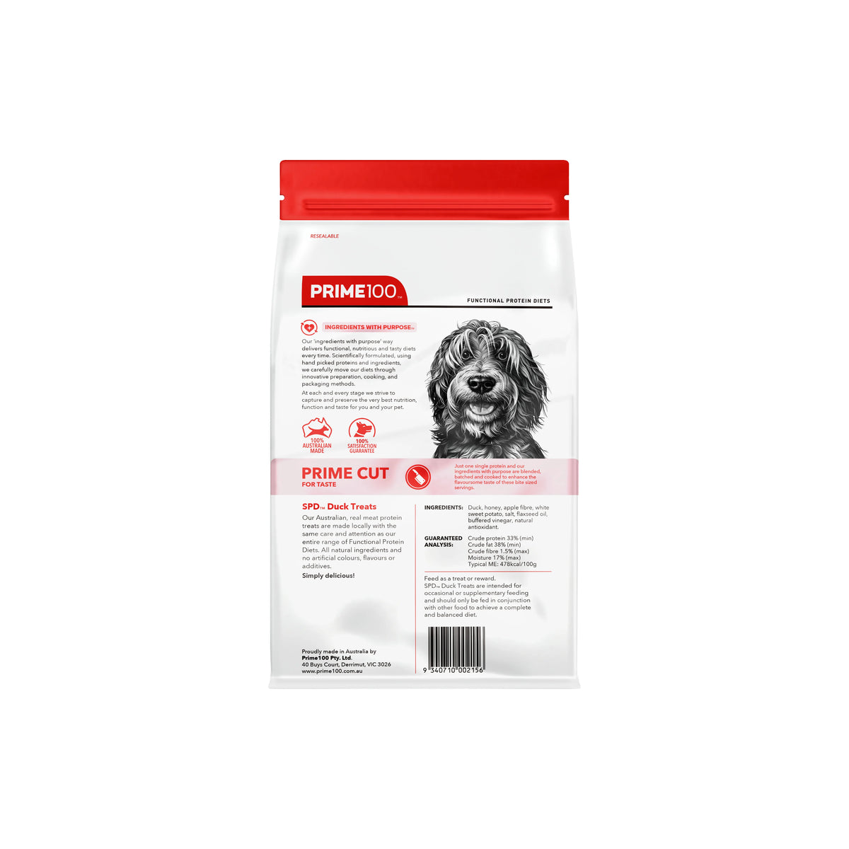 PRIME SPD PRIME CUT DUCK TREATS 100G