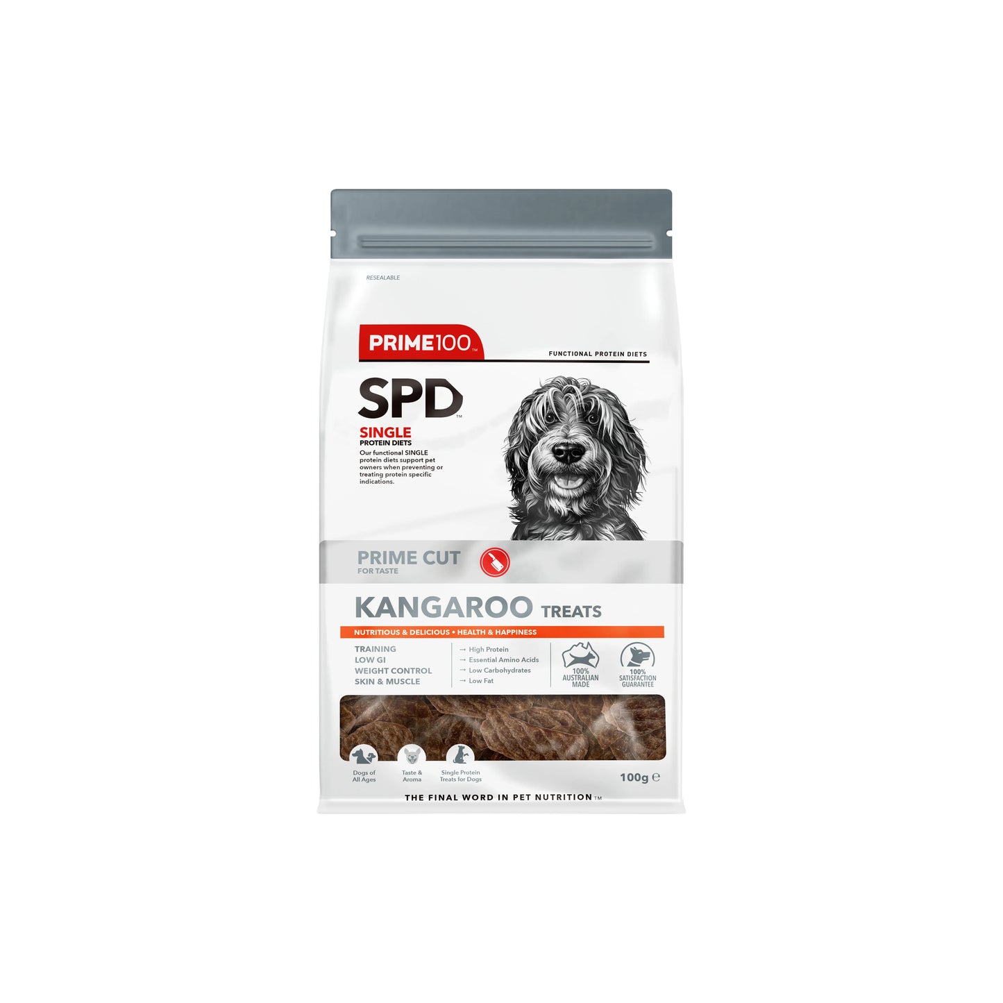 PRIME SPD PRIME CUT KANGAROO TREATS 100G