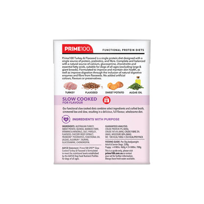 PRIME SPD SLOW COOKED TURKEY & FLAXSEED 354G