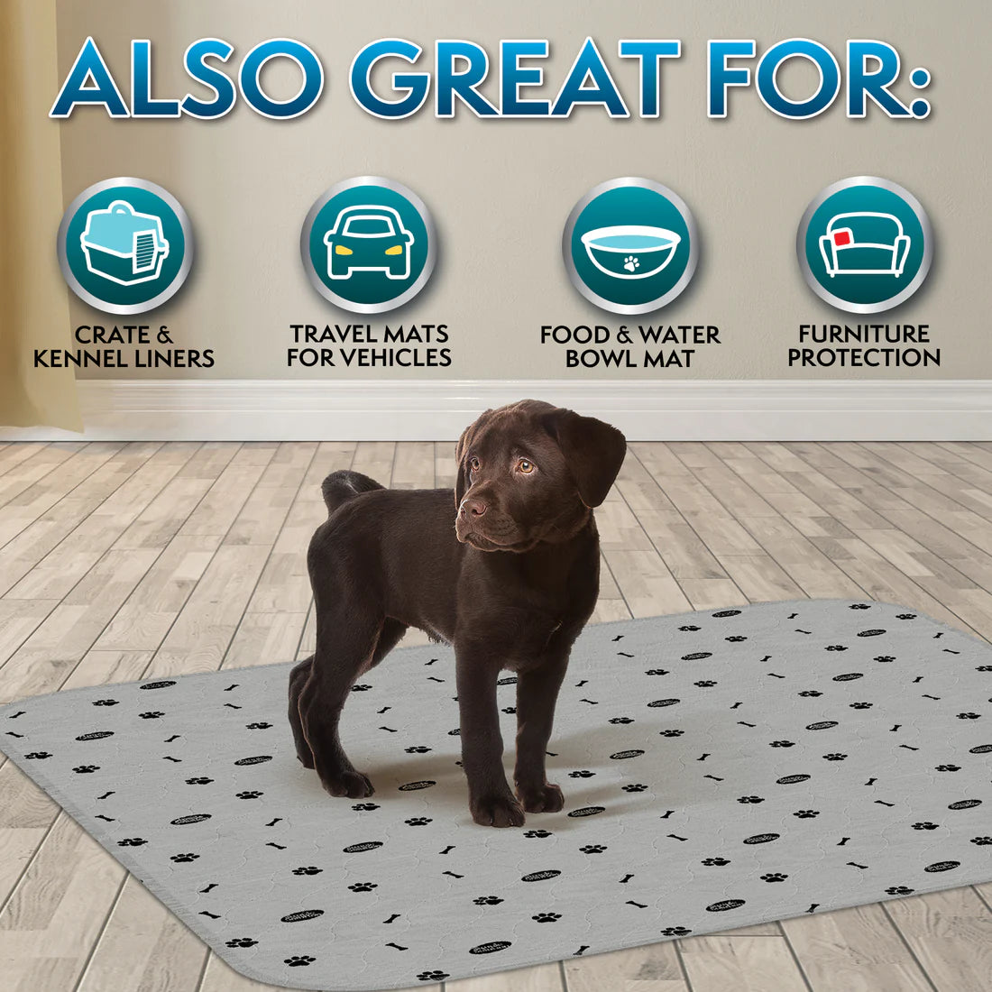 SIMPLE SOLUTION Washable Dog Pads 2 Packs