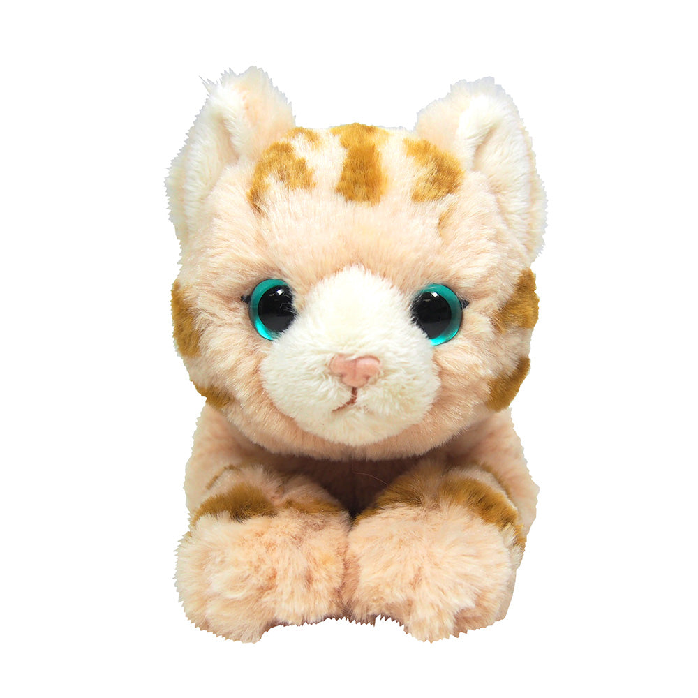 LYING CAT STUFFED TOY S BROWN TABBY