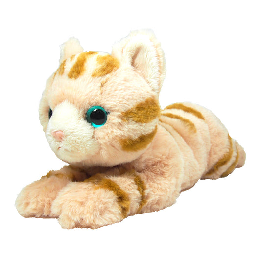 LYING CAT STUFFED TOY S BROWN TABBY
