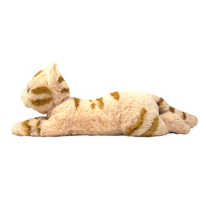LYING CAT STUFFED TOY S BROWN TABBY