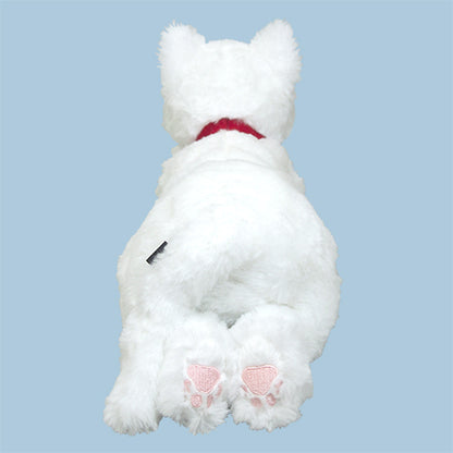 LYING CAT STUFFED TOY Odd-Eyed White Cat Small