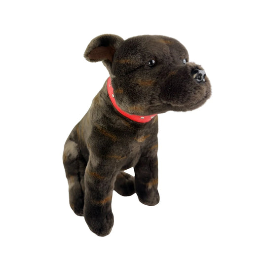 Bocchetta Plush Scooter - Staffy - 32cm sitting, brindle