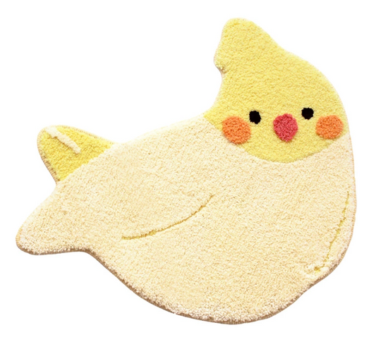 Yellow Parrot Decorative Floor Mat