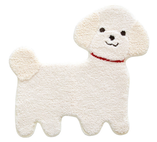 White Bichon Frise Decorative Floor Mat