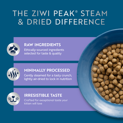 ZIWI Steam & Dried Chicken & Southern Blue Whiting Kitten Dry Food