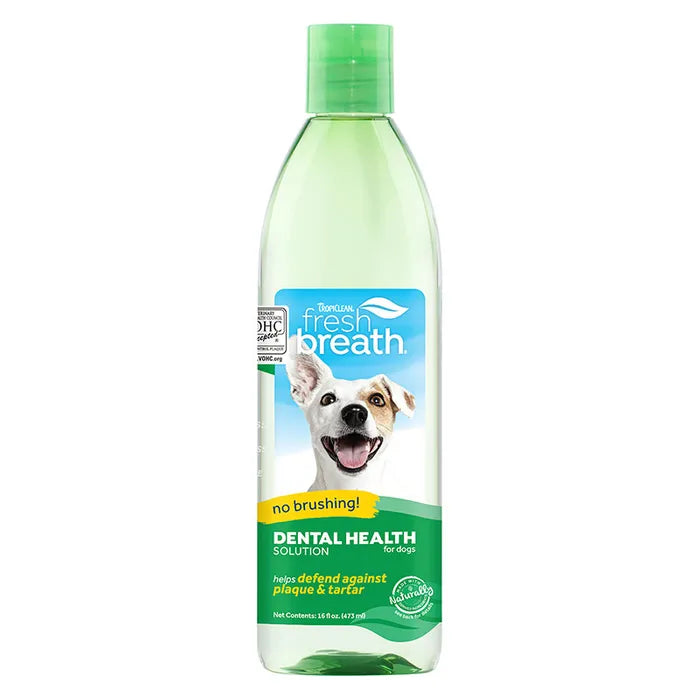 TropiClean Fresh Breath Dental Health Solution Original for Dog 473mL