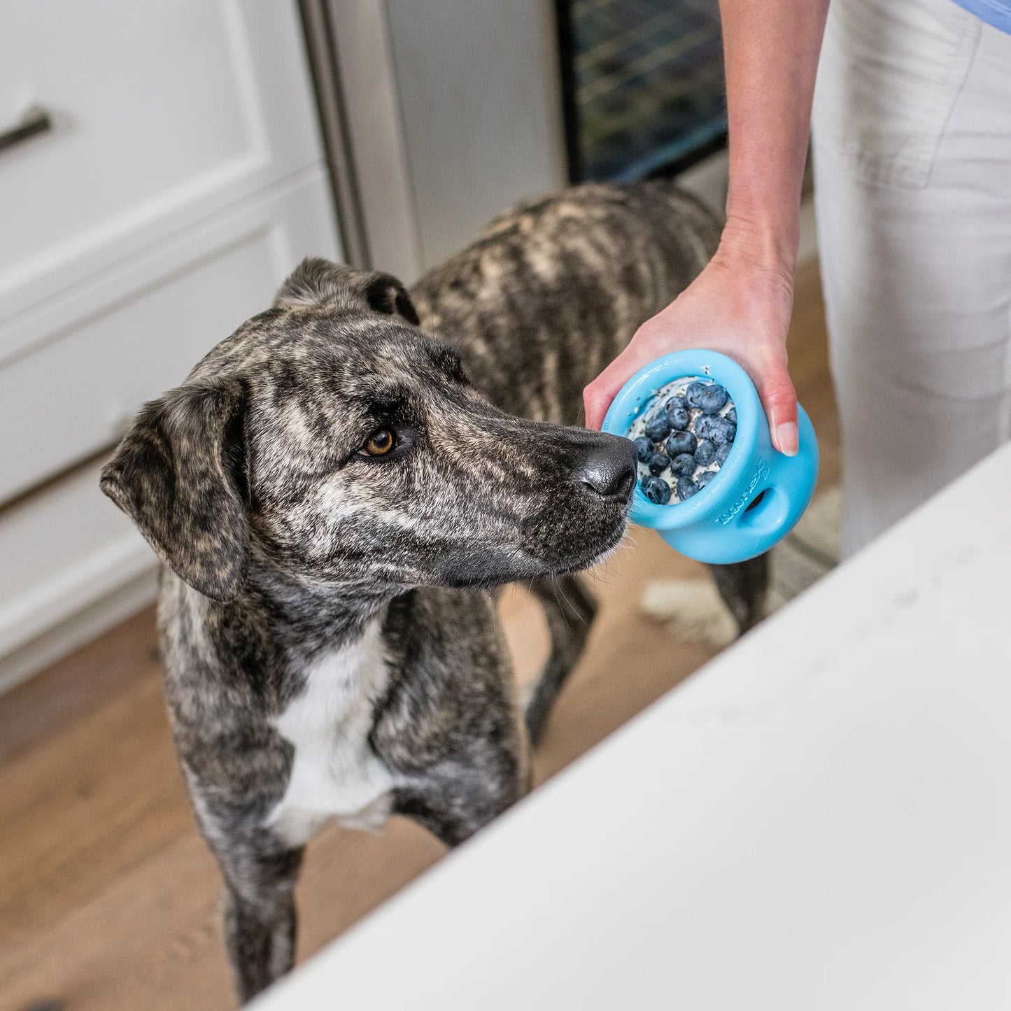 WEST PAW TOPPL PUZZLE TOY - TANGERINE