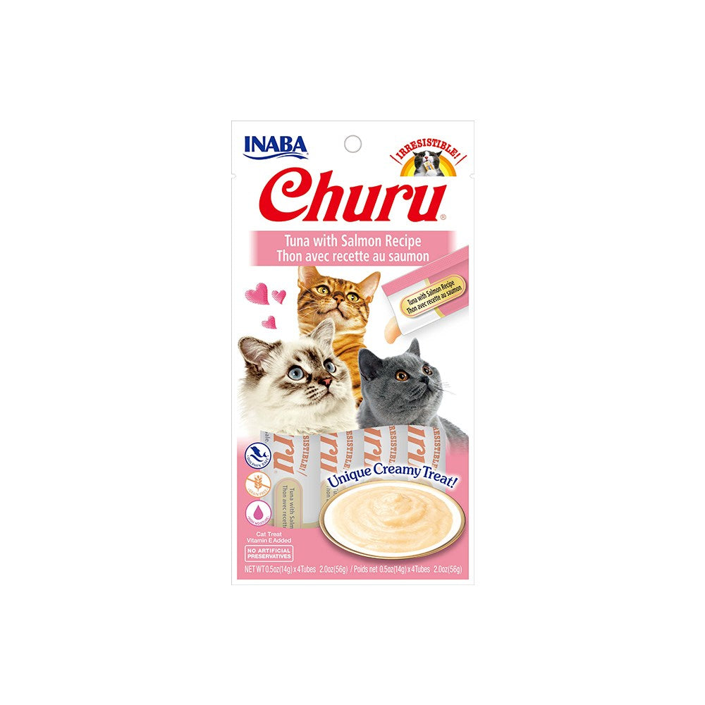 INABA Churu Tuna With Salmon Recipe(14G X 4)