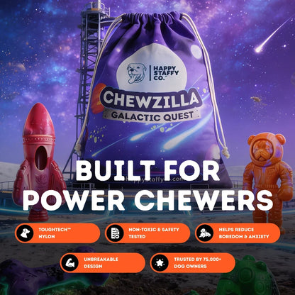 Happy Staffy Co. Chewzilla® Galactic Quest Collection Dog Chew Toys