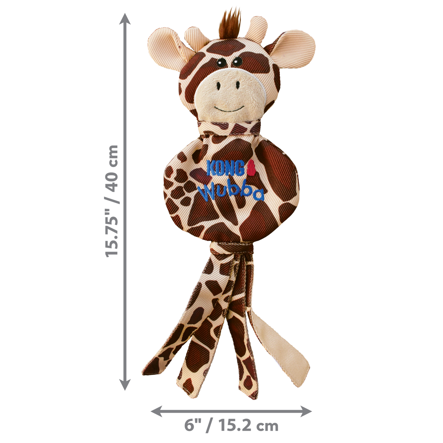 KONG WUBBA NOSTUFF Giraffe Dog Toy