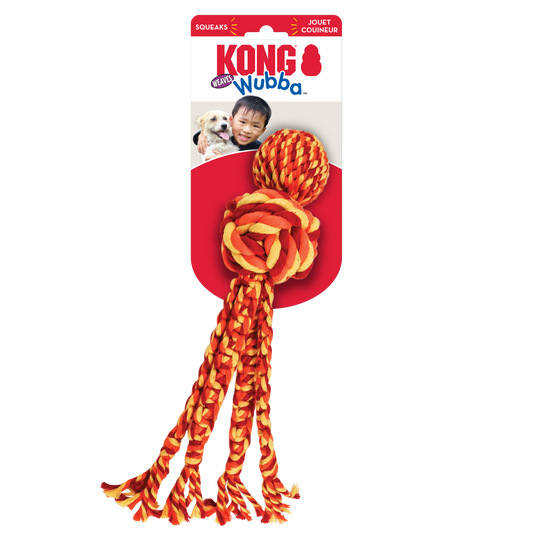 KONG WUBBA WEAVES WITH ROPE LGE Dog Toy