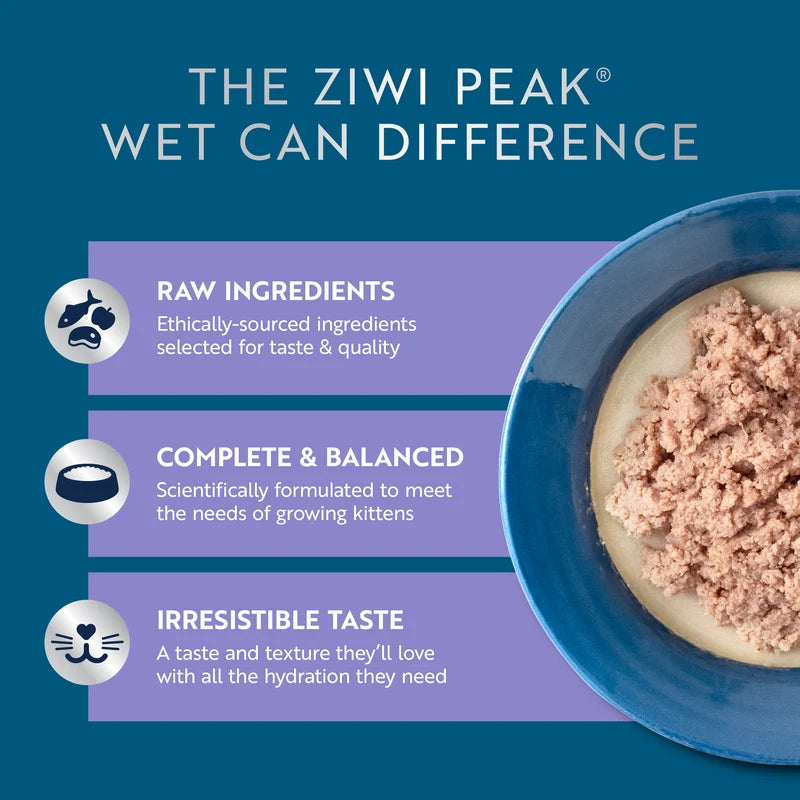 (NEW!!!) Ziwi Peak Beef with Mackerel Recipe Kitten Wet Food 85g