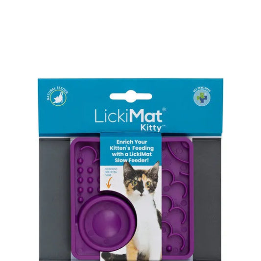 LICKIMAT Cat Classic Kitty Slow Feeder PURPLE
