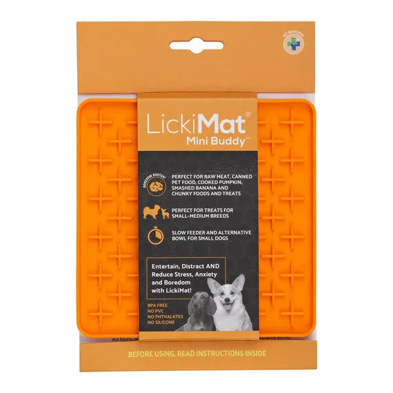 LICKIMAT DOG MINI BUDDY ORANGE