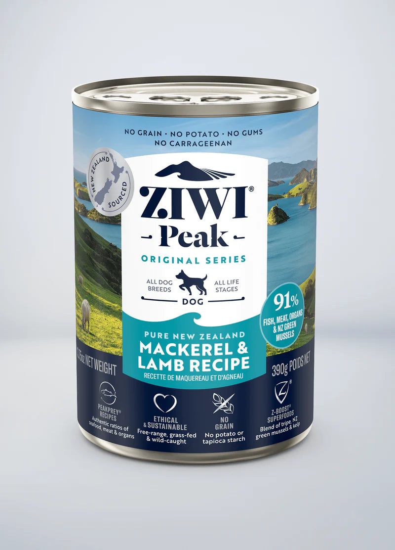 Ziwi Peak Dog Wet Food Can Mackerel And Lamb Receipe