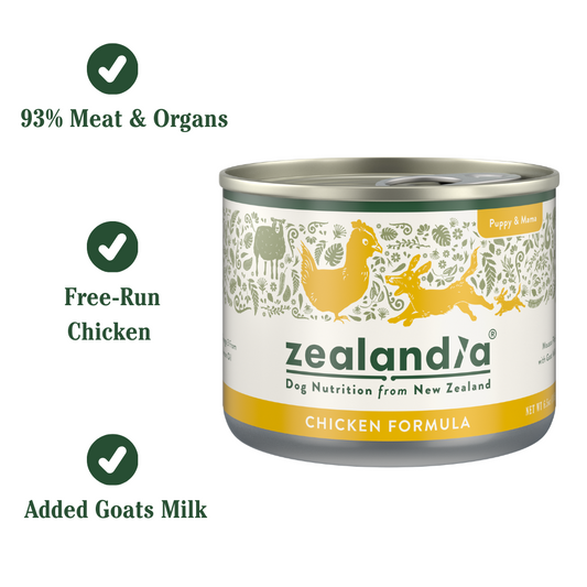 ZEALANDIA Mousse Pate Chicken PUPPY & Mama Dog Wet Food 170g