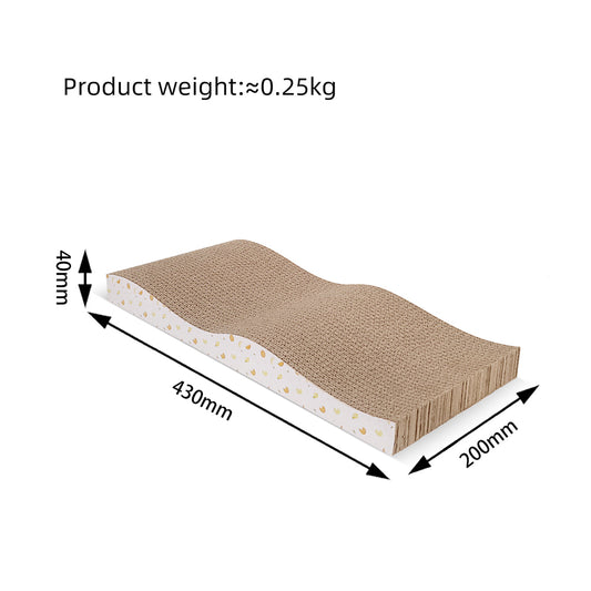 ZODIAC Cat Scratcher-Yellow Wave 43x20x4cm