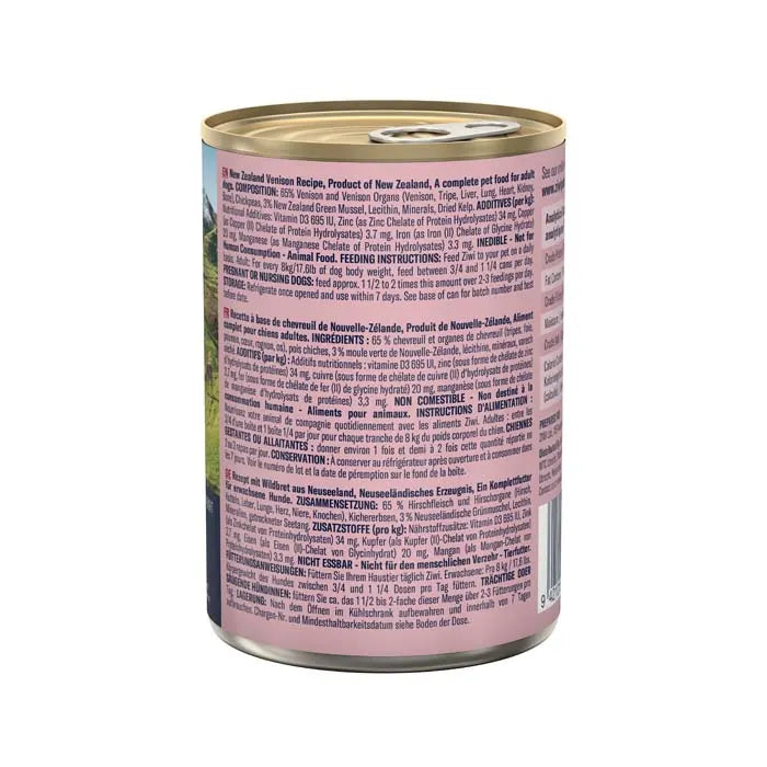 ZiwiPeak Air Dried Venison Adult Dog Can 390g