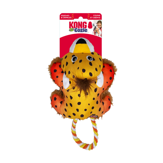 KONG COZIE TUGGZ CHEETAH Dog Toy  MED/LGE