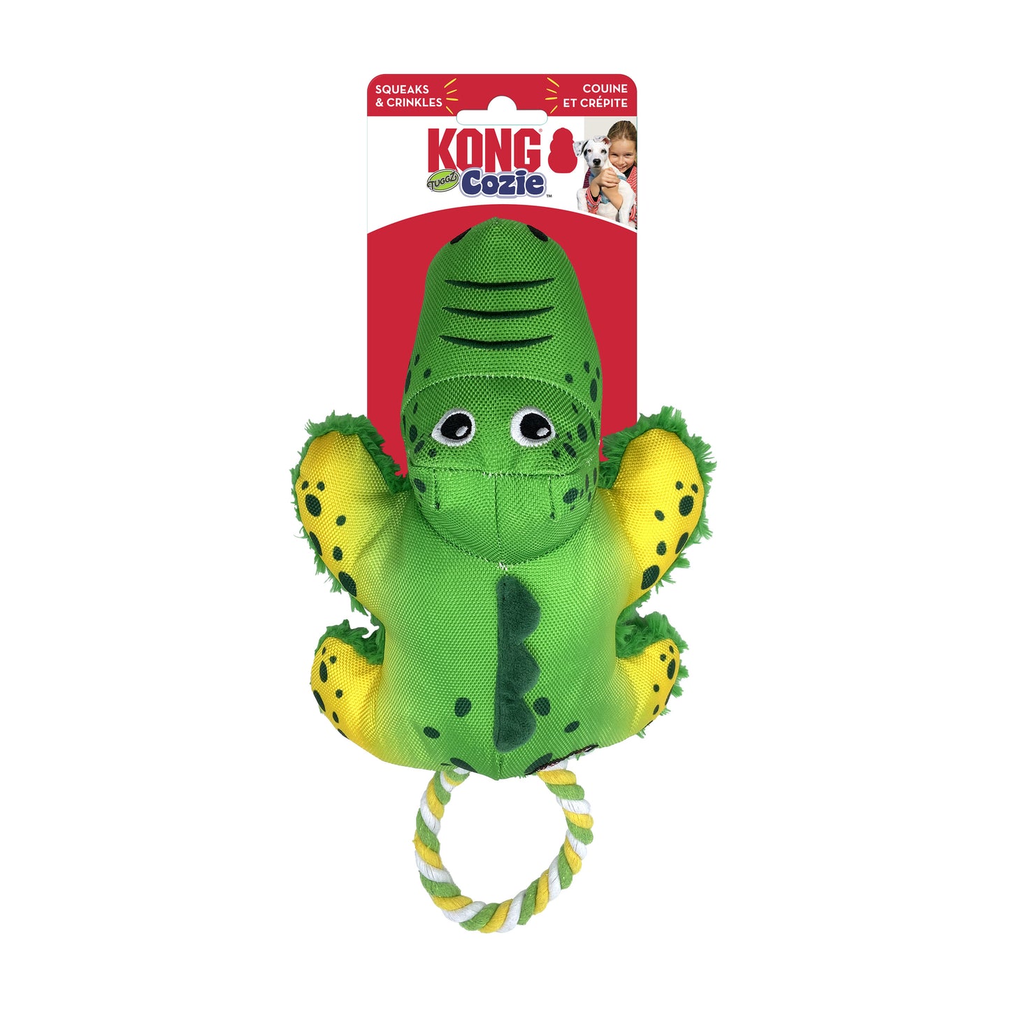 KONG COZIE TUGGZ ALLIGATOR Dog Toy SML/MED