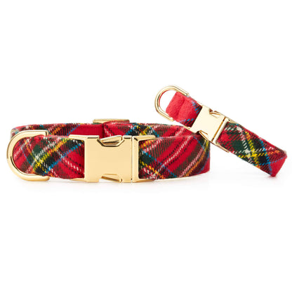 The Foggy Dog Tartan Plaid Flannel Holiday Dog Collar