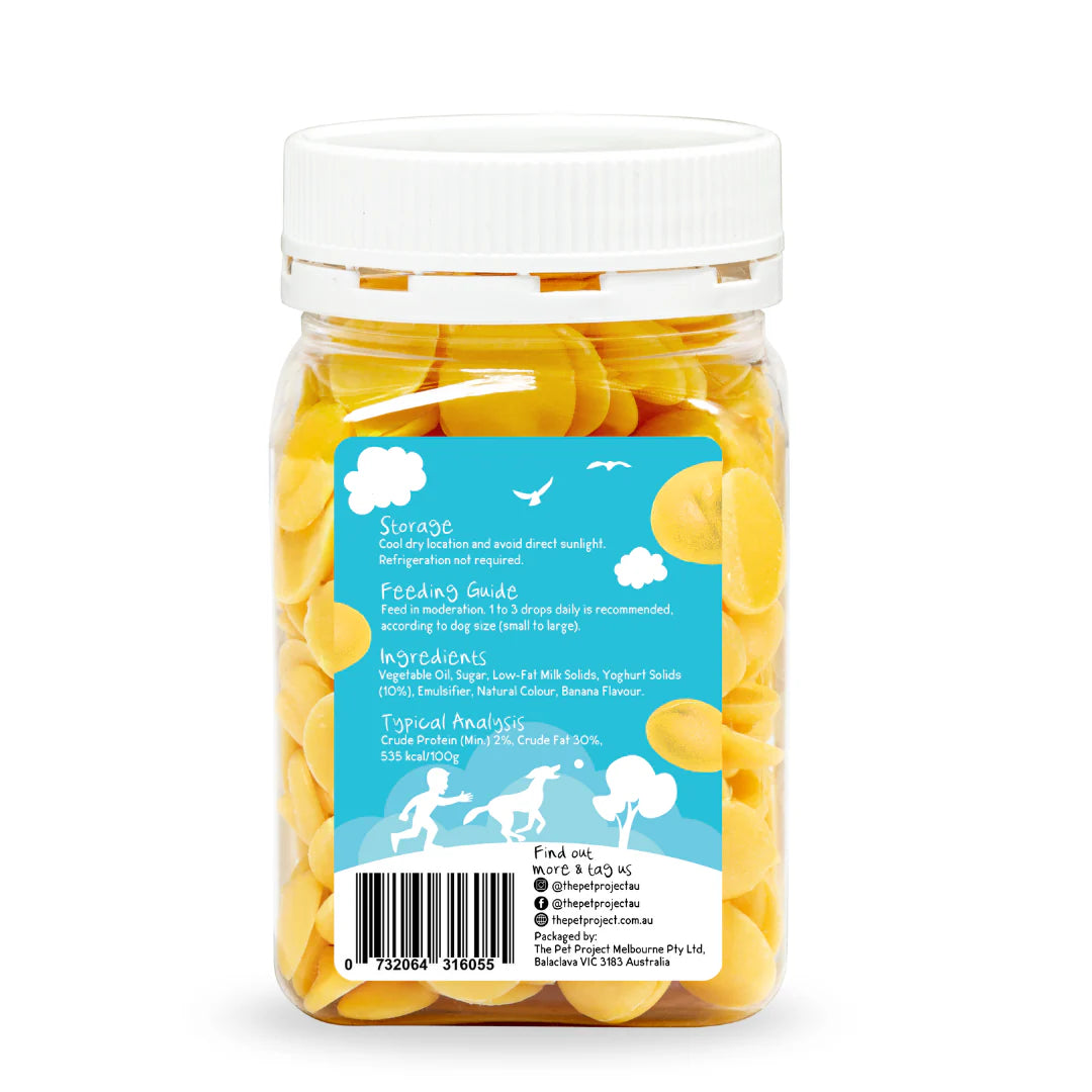 THE PET PROJECT YOGHURT DROPS - BANANA 250G