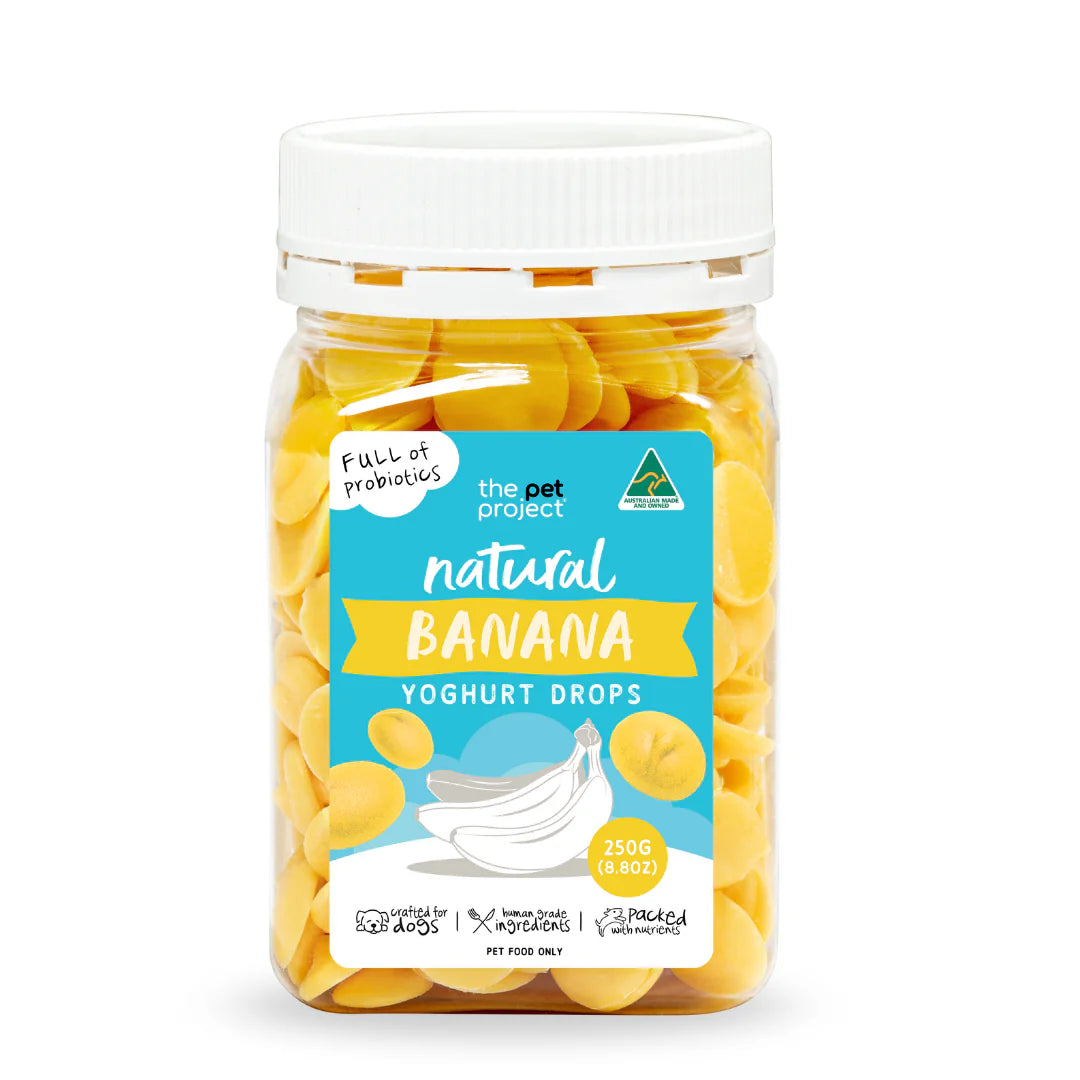 THE PET PROJECT YOGHURT DROPS - BANANA 250G