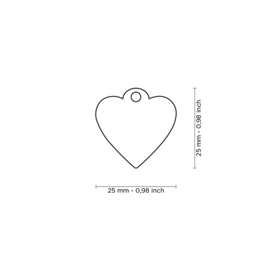 My Family Basic Handmade Heart ID Tag