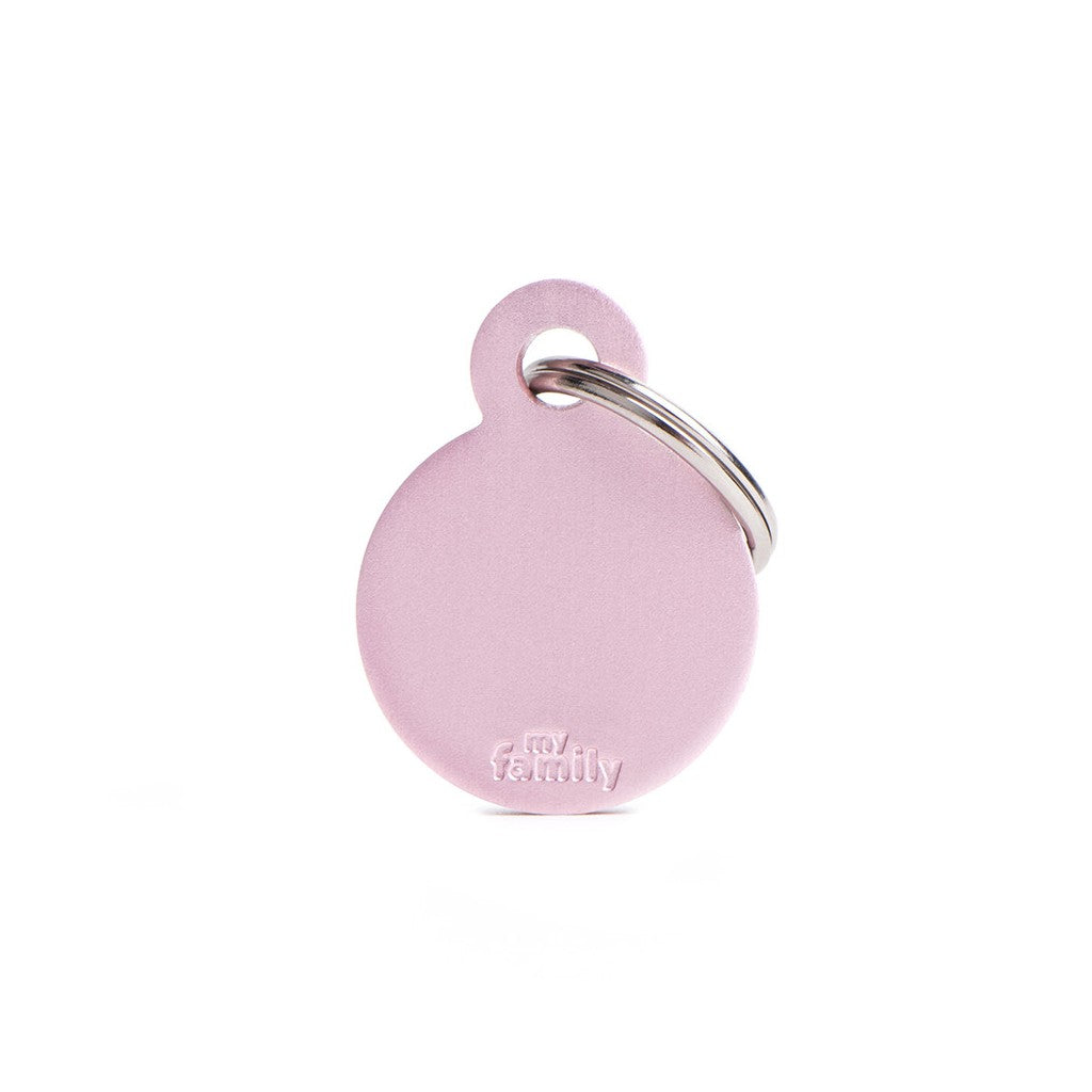 My Family Basic Small Aluminum Circle ID Tag